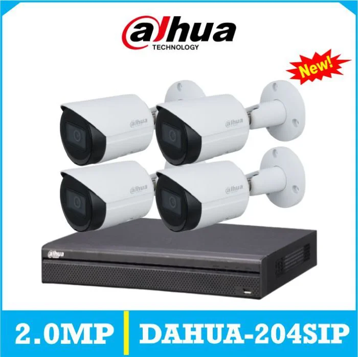 LẮP ĐẶT TRỌN BỘ 04 CAMERA CAO CẤP DAHUA-214SIP